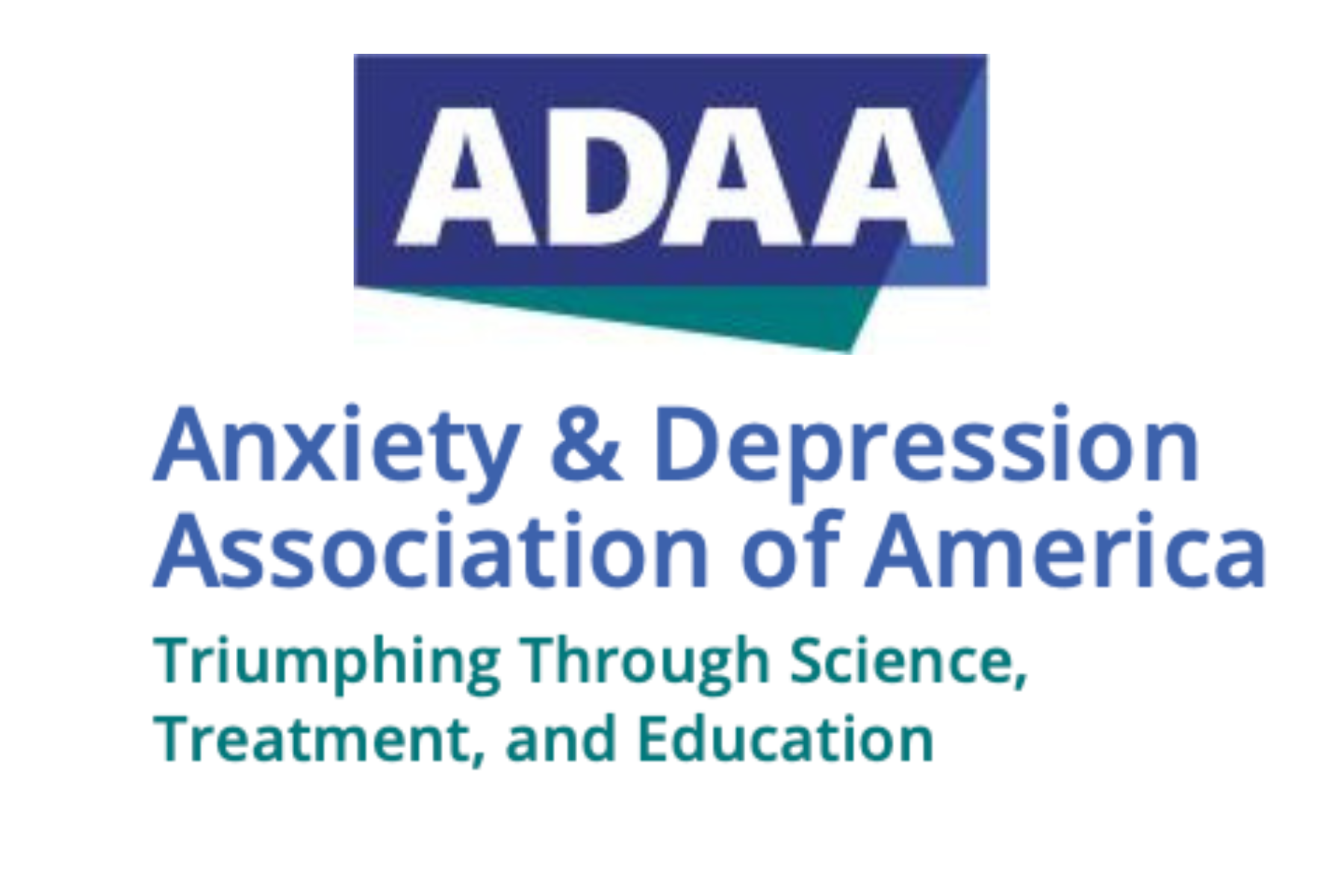 Anxiety  Depression Association of America logo and tagline