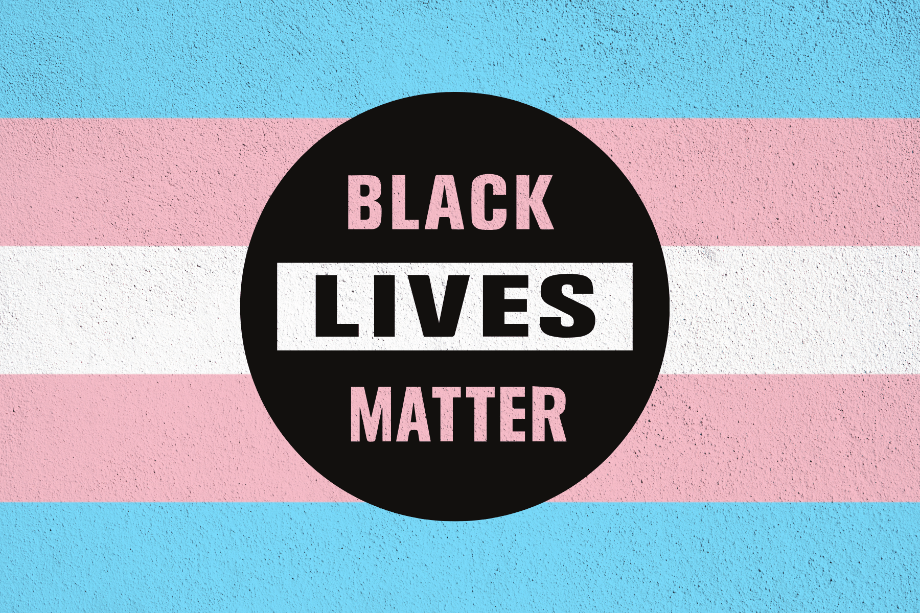 trans flag with Black Trans Lives Matter written on it