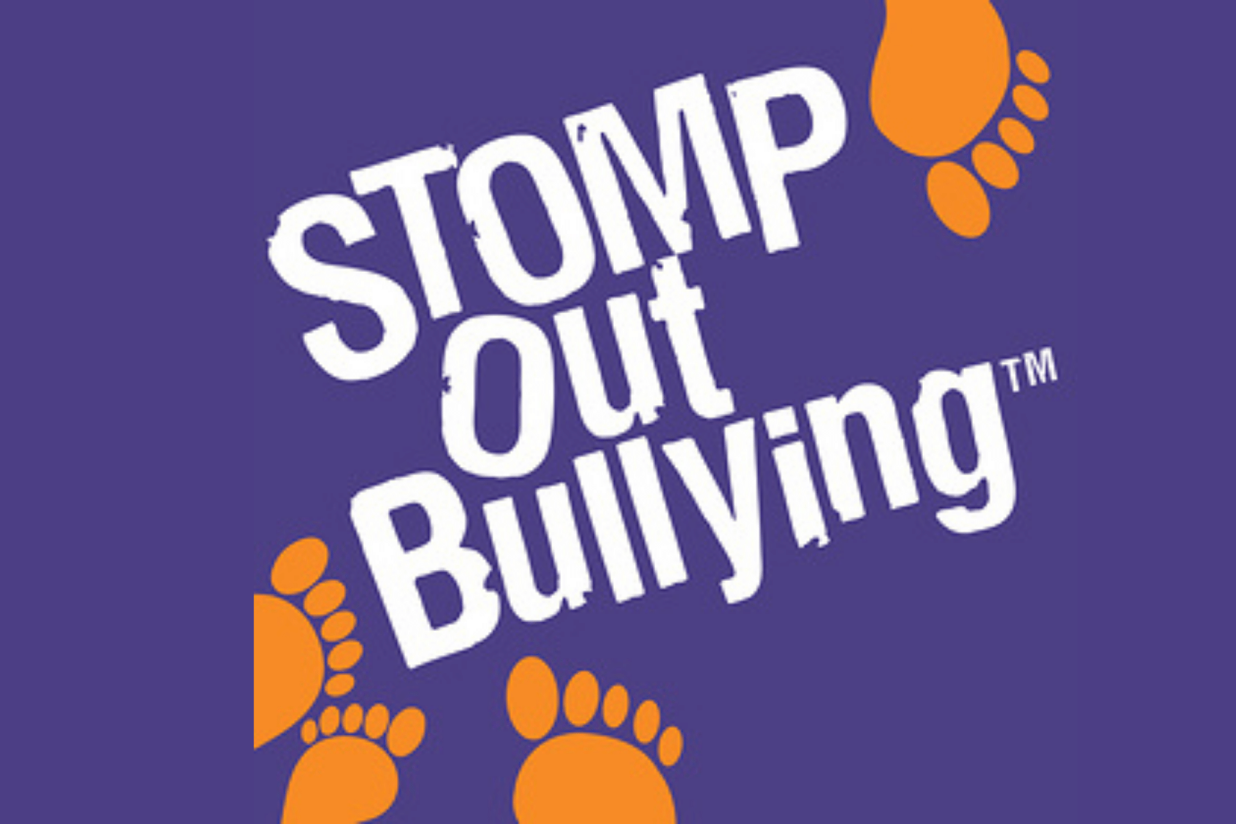 purple background with stomp out bullying in orange