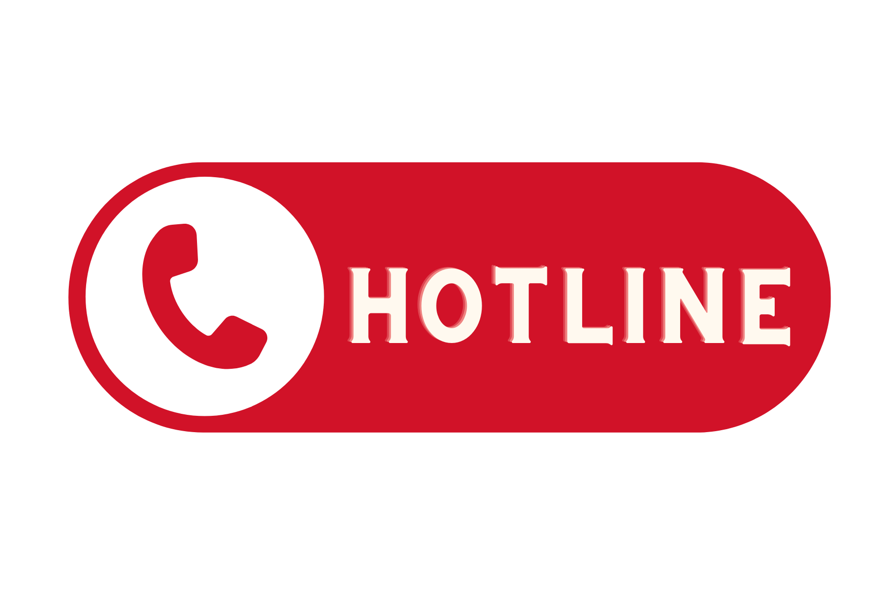 white and red anti hazing hotline logo